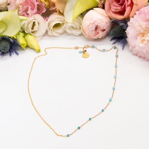 Collier Collection Rosaire bleu : apatite