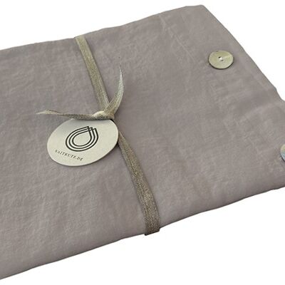 Fodera per cuscino in lino RUTA, colore: grigio chiaro 40 x 80 cm