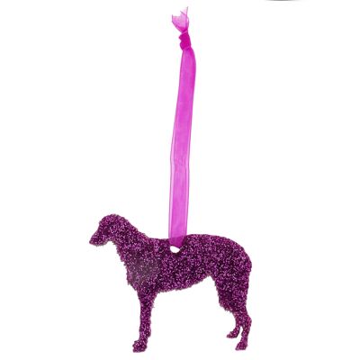 Decorazione natalizia con glitter Borzoi