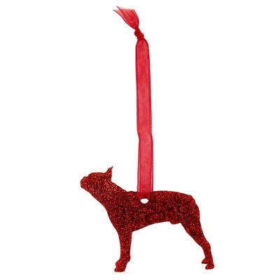 Glitter Boston Terrier Style 2 Christmas Decoration