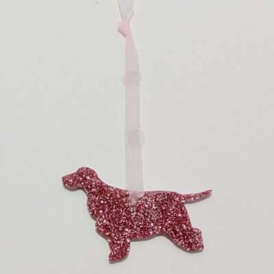 Decorazione natalizia con glitter inglese Cocker Spaniel