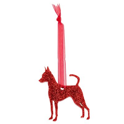 Glitter Ibizian Hound Christmas Decoration