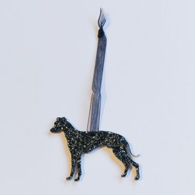 Glitter Whippet Style 2 Christmas Decoration