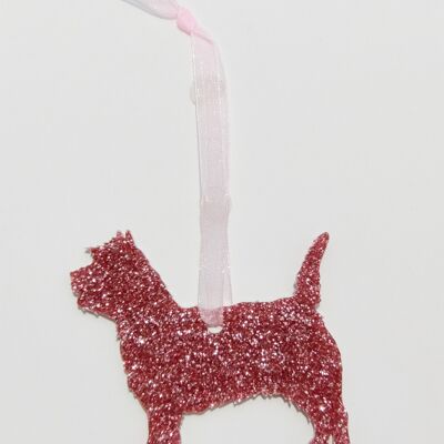 Décoration de Noël Cairn Terrier à paillettes 2