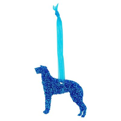 Glitter Deerhound Christmas Decoration