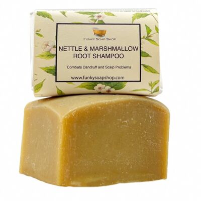 Nettle And Marshmallow Root Solid Shampoo Bar, Natural & Handmade, Approx. 30g/65g