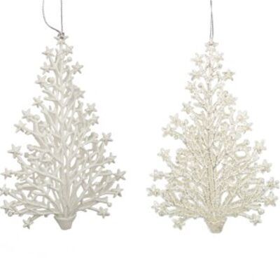 Glittered Christmas Tree Ornament (2 pieces)
