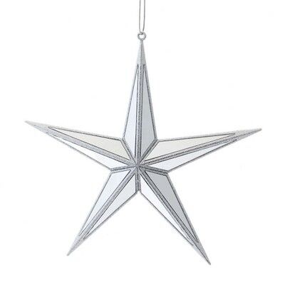 Plastic Silver Mirror Star Ornament