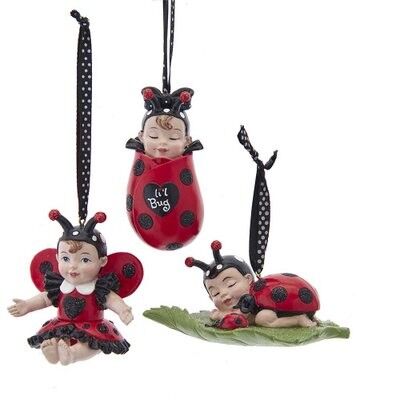 Ladybug Baby Ornament (3 pieces)