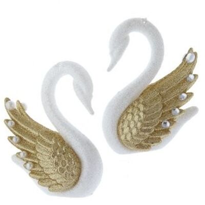 Golden Swan Ornament (2 pieces)
