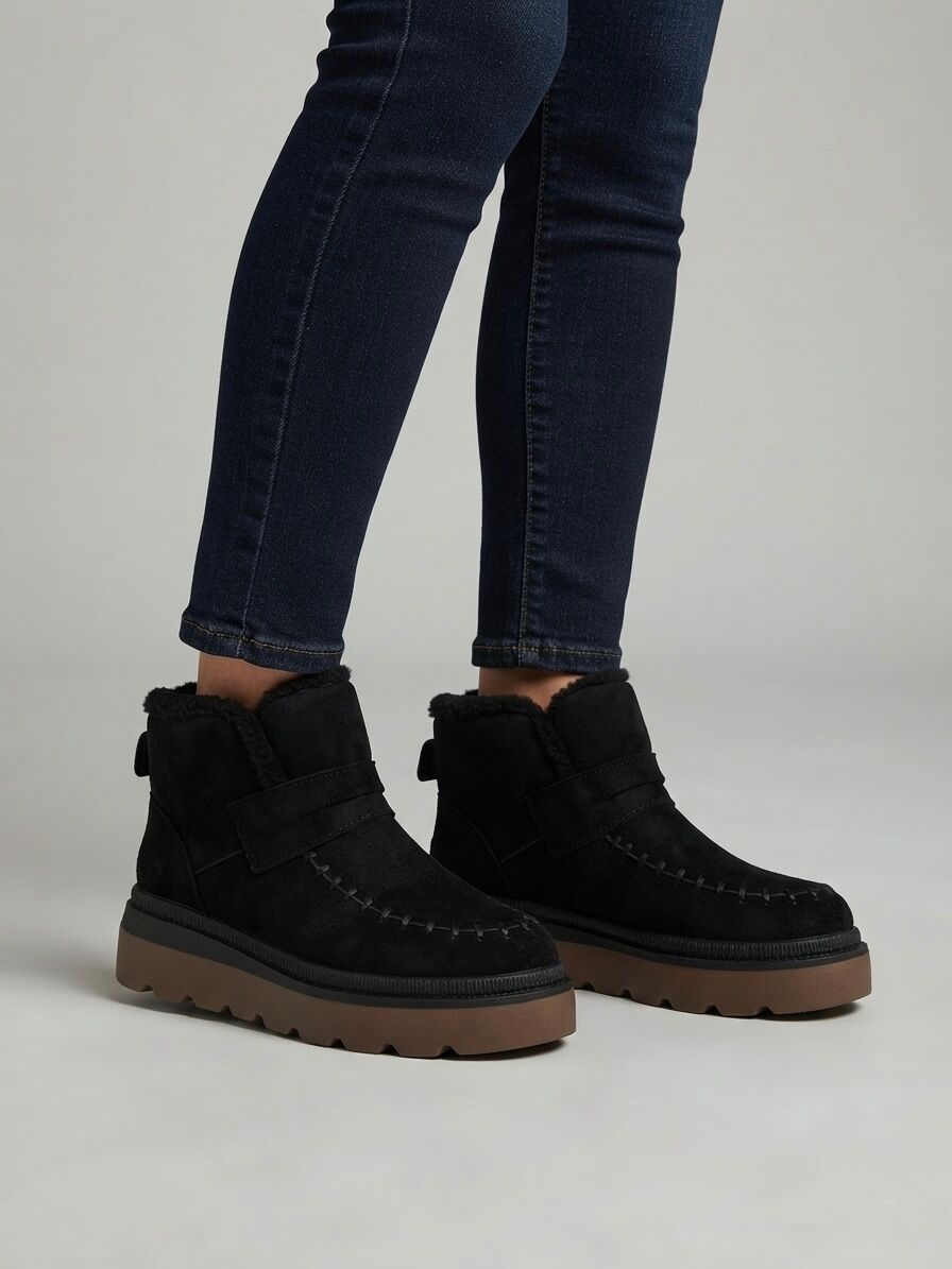 Botas forradas de piel con suela alta