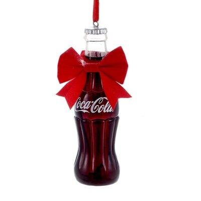 Coca Cola Bottle with Ribbon Ornament