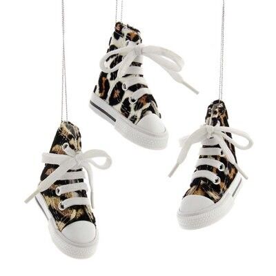 Fuzzy Animal Print Sneakers Ornament (3 pieces)