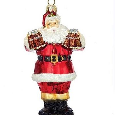 Coca Cola Santa Glass Ornament