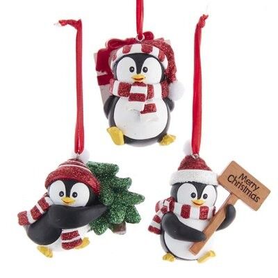 Penguin with Hat and Scarf Ornament (3 pieces)