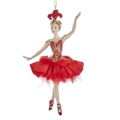 Resin Fire Bird Ballerina Ornament