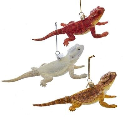 Bearded Dragon Glass Ornament (3 pieces)