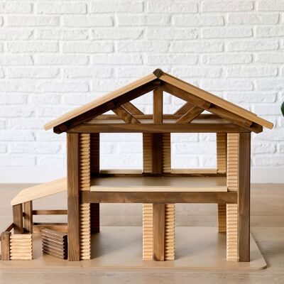 Bauernhaus aus Holz - Kinderspielzeug