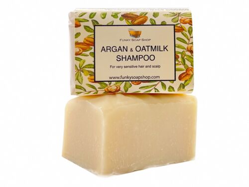 Oatmilk And Argan Oil Solid Shampoo, Fragrance Free, Natural & Handmade, Approx 30g/65g