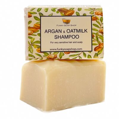 Oatmilk And Argan Oil Solid Shampoo, Fragrance Free, Natural & Handmade, Approx 30g/65g