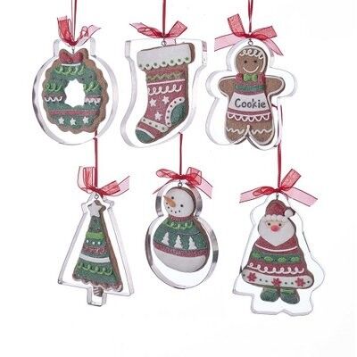 Gingerbread with Cookie Cutter Ornament (6 pieces)