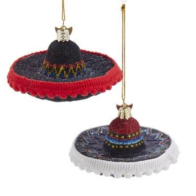 Sombrero Glass Ornament (2 pieces)