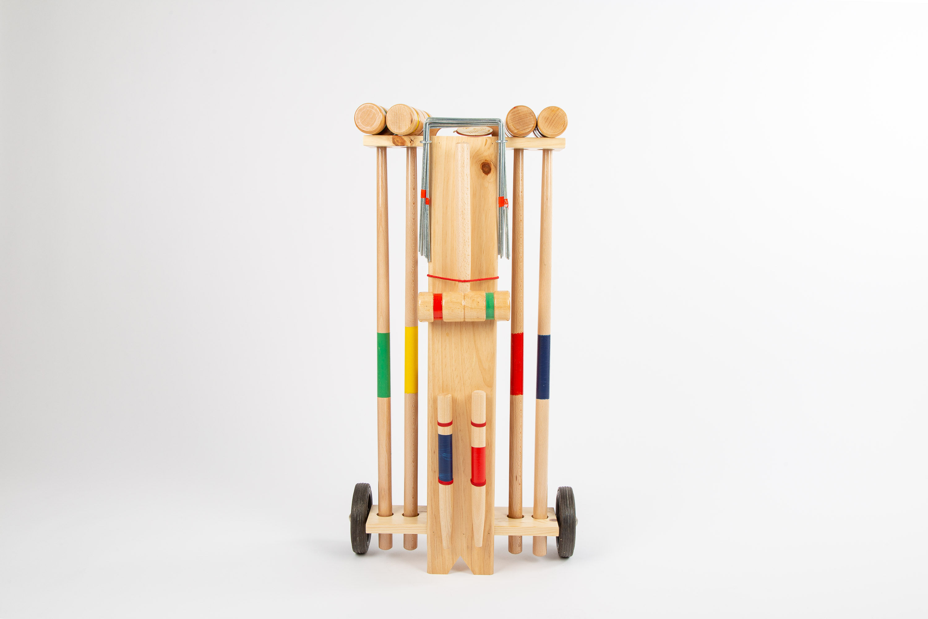 Croquet game in wooden trolley 4 players