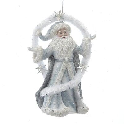 Silver / White Magic Santa Ornament