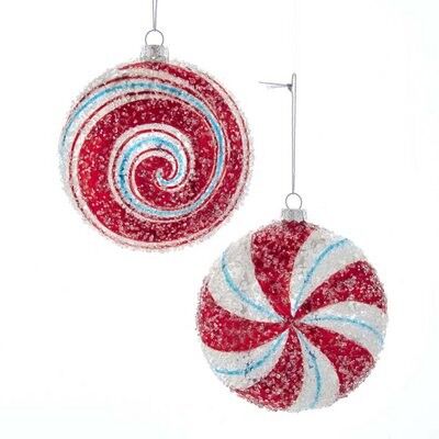 Candy Glass Disc Ornament (2 pieces)