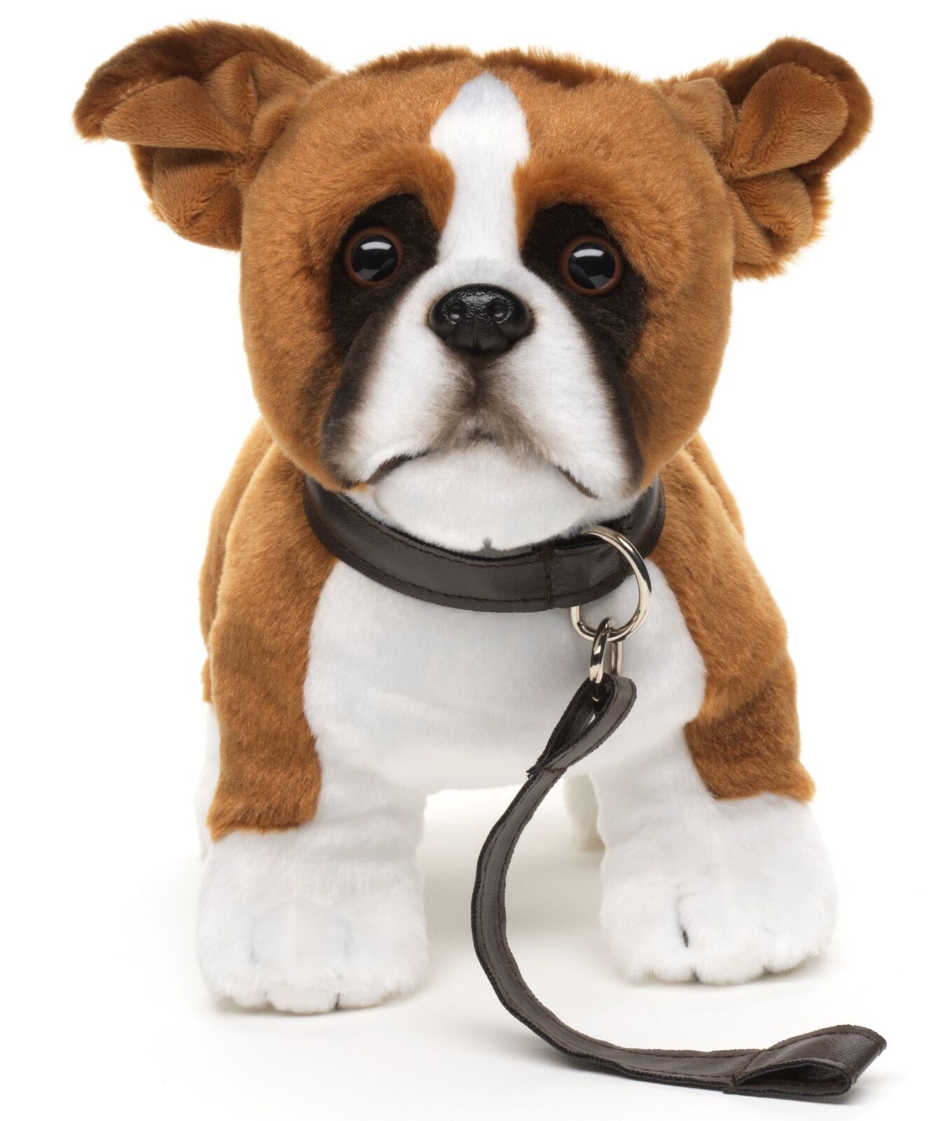 Boxer Welpe, stehend (mit Leine) - 30 cm (Länge) - Keywords: Hund, Haustier, Plüsch, Plüschtier, Stofftier, Kuscheltier