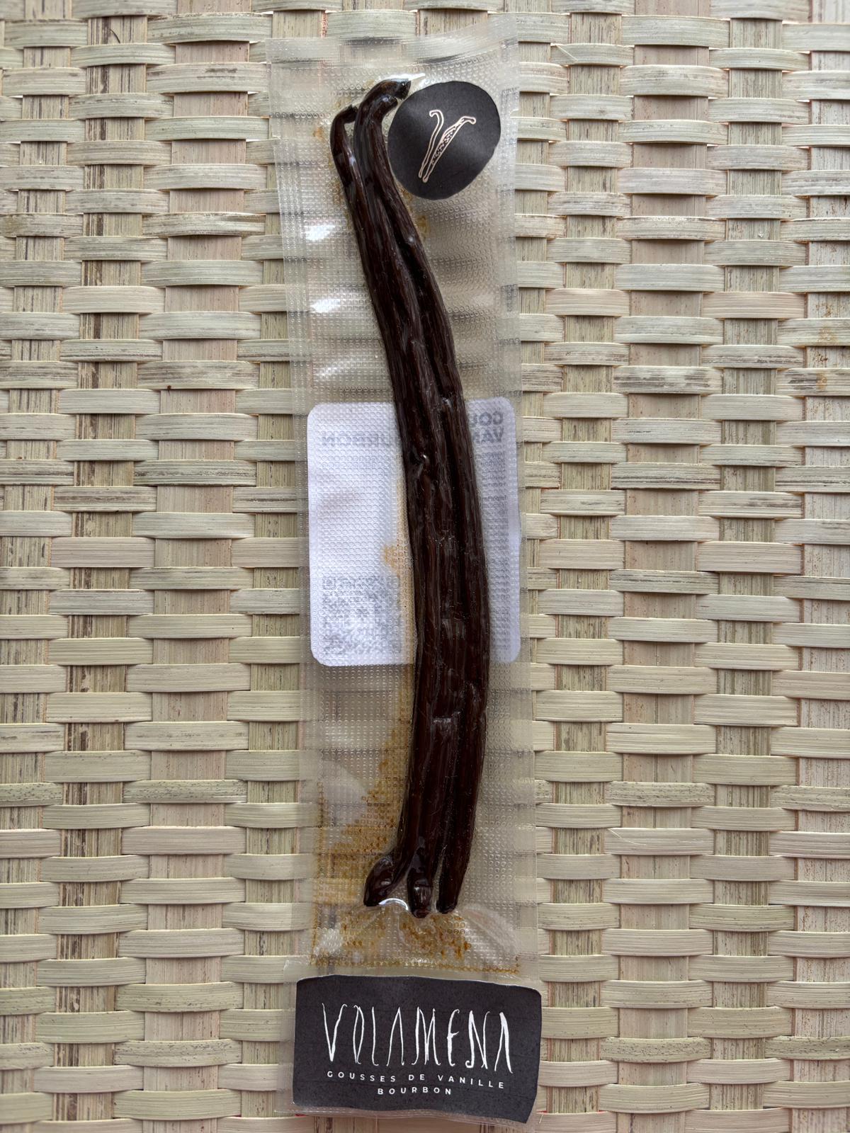 Bourbon vanilla pods from Madagascar in a sachet