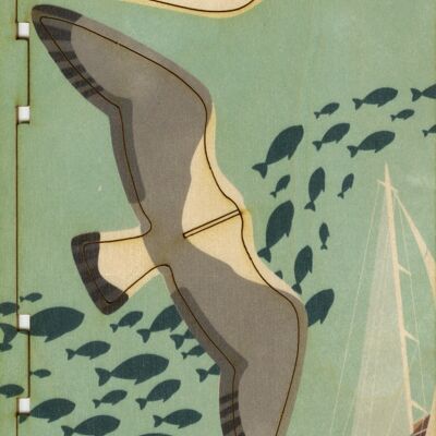Mouette - Feuille à découper déco 3D