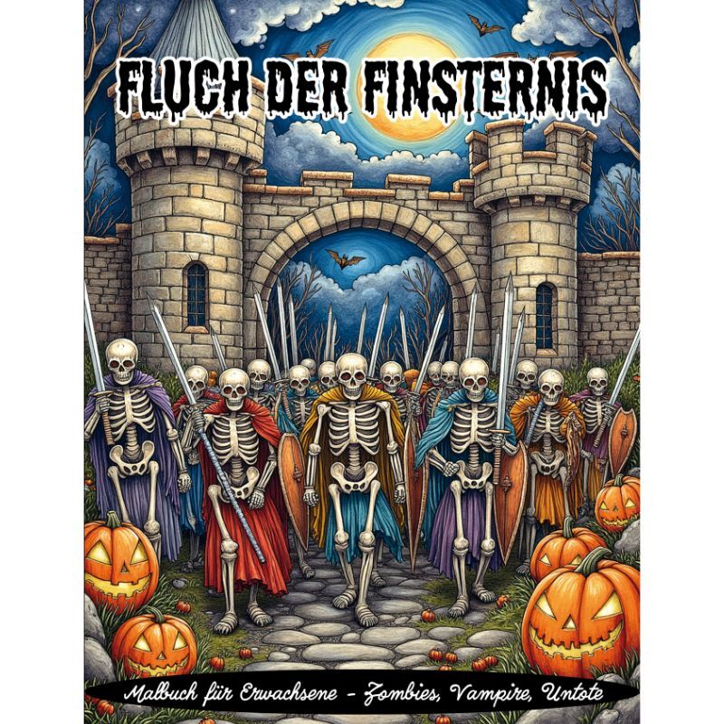 Fluch der Finsternis - Malbuch für Erwachsene - Vampire, Untote, Zombies