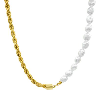 Cadena de perlas de Kshmir - oro