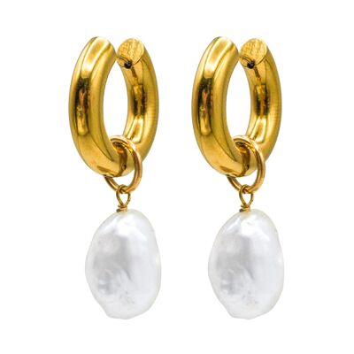 Kshmir Pearl 'Earrings - Gold