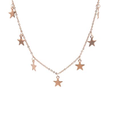 Collar de estrellas - oro rosa