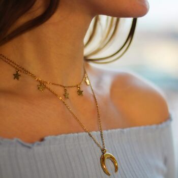 Collier étoiles - or rose 3
