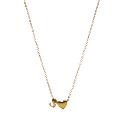 Tiny Letter 'Necklace - Gold - V.