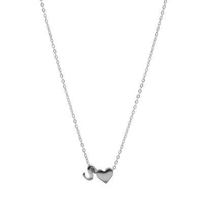 Tiny Letter 'Necklace - Silver - R