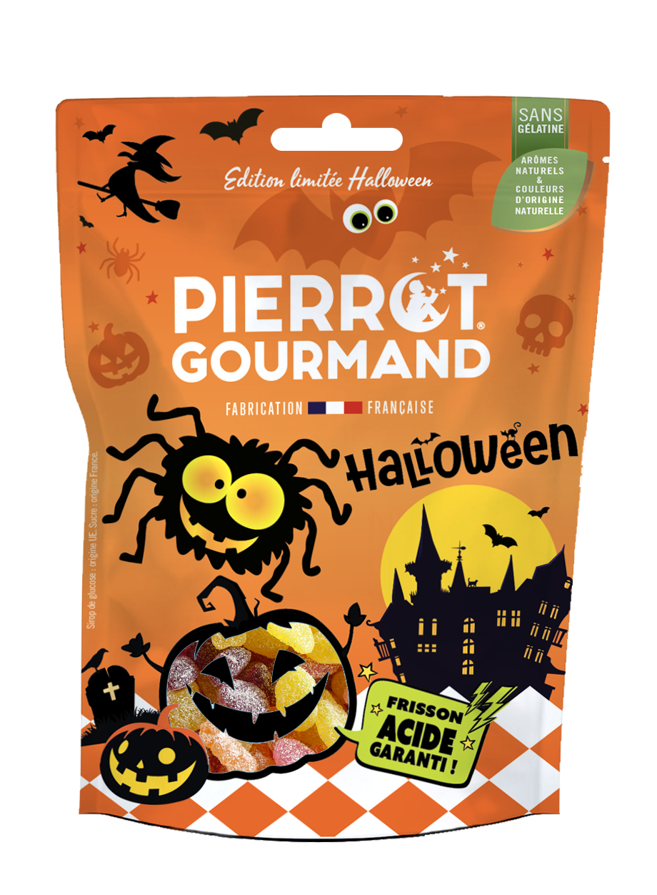 100g wiederverschließbarer Beutel mit Halloween-Süßigkeiten