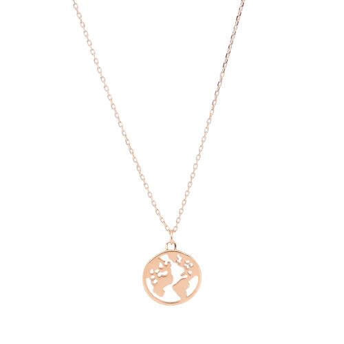 World' Kette - Rose Gold