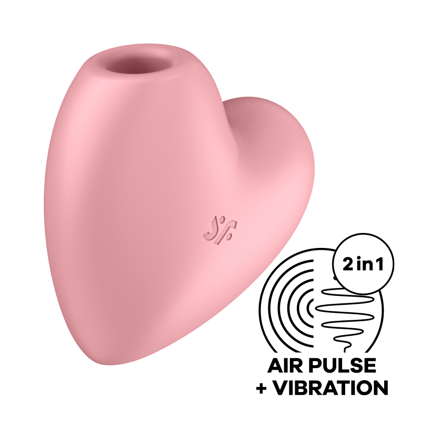 Satisfyer Cutie Heart – Stimulateur clitoridien Air Pulse et vibrations – 2 moteurs – 11 + 12 programmes – Étanche IPX7