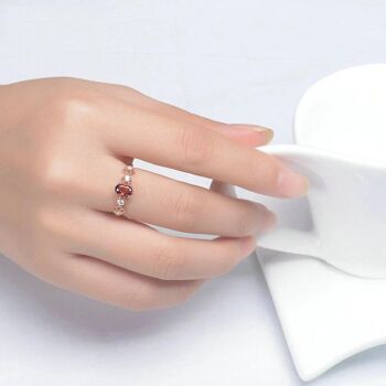 Bague grenat rouge 2