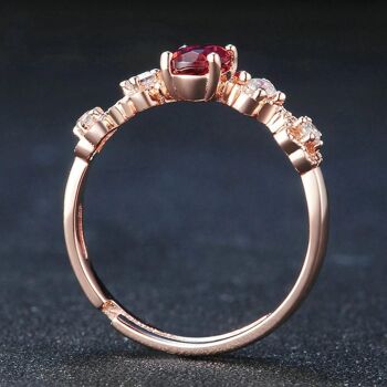 Bague grenat rouge 5