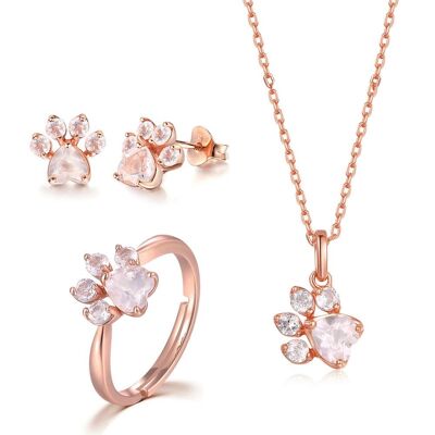 SVRA 'Lilly' sets of 2, 3, 4 - set of 3: ring + earrings + necklace