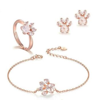 SVRA 'Lilly' ensembles de 2, 3, 4 - ensemble de 3: bague + boucles d'oreilles + bracelet 1