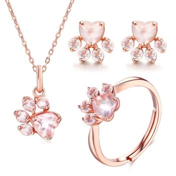 SVRA 'Lilly' ensembles de 2, 3, 4 - ensemble de 3: bague + boucles d'oreilles + bracelet 4