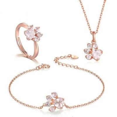 SVRA 'Lilly' sets of 2, 3, 4 - set of 3: ring + bracelet + necklace