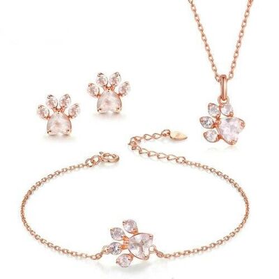 SVRA 'Lilly' ensembles de 2, 3, 4 - ensemble de 3: bracelet + collier + boucles d'oreilles