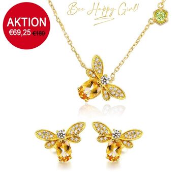 Ensembles Bee Happy' - collier + boucles d'oreilles 1